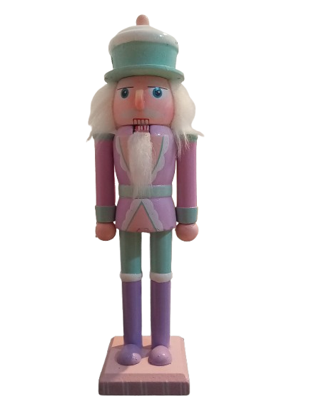 9IN XMAS WOODEN CANDY SHOP NUTCRACKER.