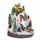 16"XMAS LED SKIING VILLAGE W/M