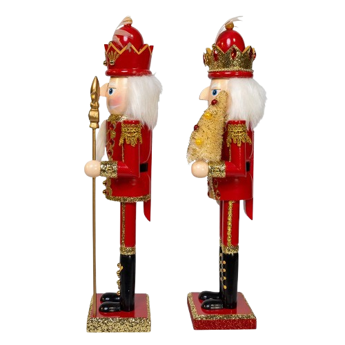 15" RED & GOLD NUTCRACKER