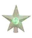 12.2" PRE-LIT WHITE GLITTER IRIDESCENT STAR TREETOP