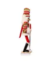15" SKI SANTA WITH CHRISTMAS SWEATER NUTCRACKER