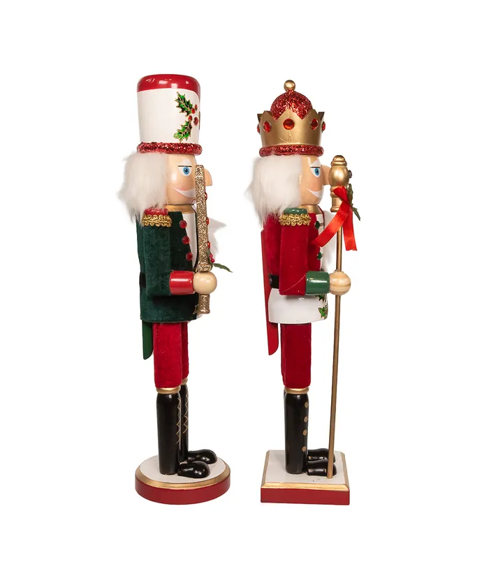 15´´WDN HOLLY+BERRIES NUTCRACKER INDIVIDUAL INDIVIDUAL