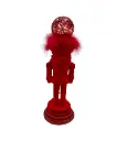 20" HOLLYWOOD NUTCRACKERS BATTERY OPERATED MUSICAL LIGHTED FLOCKED RED 