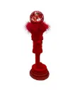 20" HOLLYWOOD NUTCRACKERS BATTERY OPERATED MUSICAL LIGHTED FLOCKED RED 