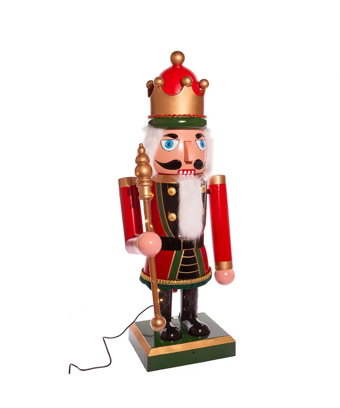 43"LIGHTED MUSICAL COLLAPSIBLE NUTCRACKER 