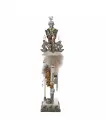 WHITE AND GOLD KING NUTCRACKER