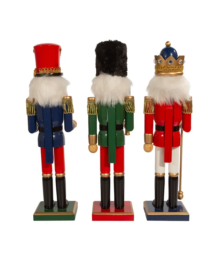 15" R/GR/B KING SOLDIER NUTCRCKR INDIVIDUAL INDIVIDUAL