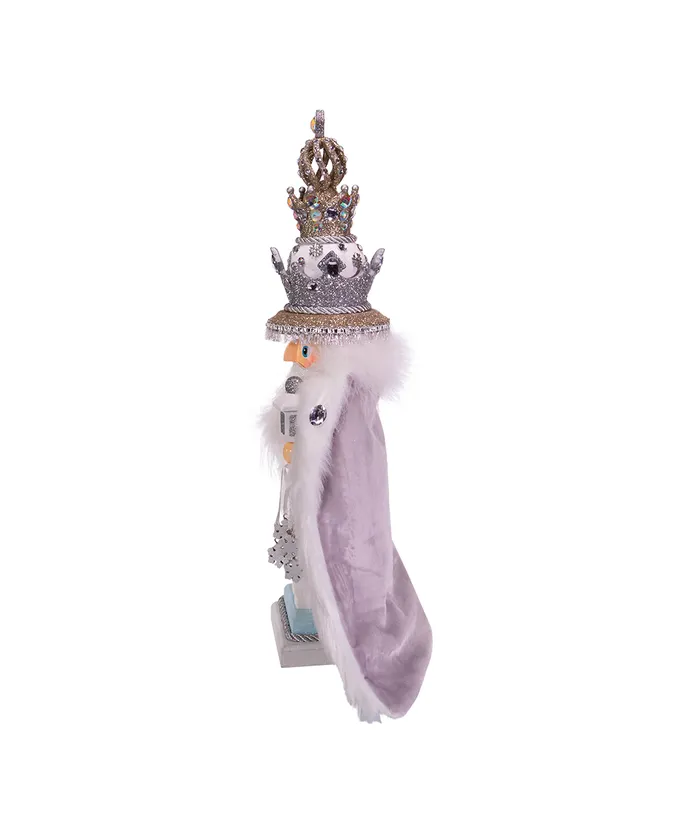 18"HOLLYWOOD WHITE FUR KING NUTCRACKER