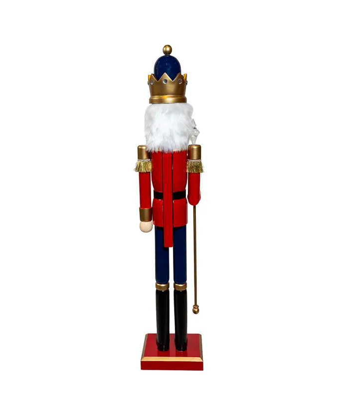 36´´WDN RED/BLUE KING NUTCRACKER