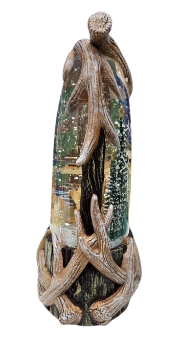 8.7"H LIGHTED SWIRL DEER SCENE W/