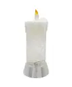 9.25" BATTERY OPERATED COLOR CHANGING LED SNOWING CANDLE WATER