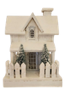 14.4"H B/O LIGHTED WOOD HOLIDAY HOUSE / INDIVIDUAL 