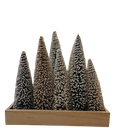 10"LED/BTY/TMR SNOWY PVC TREE GROVE/CRATE
