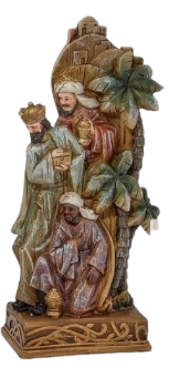 7-8" RESIN NATIVITY PLAQUE STORY SET DE 3