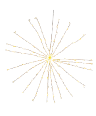 12" 120L Warm White & Cool White Fairy LED 3D Starburst Ligh