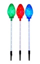 27.2"JUMBO MULT COLOR FACETED C9 YARD STAKES SET 3