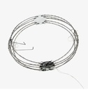 12" 280-LIGHT WARM WHITE LED FOLDABLE SILVER METAL SPHERE