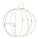 8´´WARM WHT LED FOLDBL METAL SPHERE