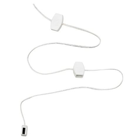 6' USB Power Extension Cord+™ With White Wire and 6 Ports