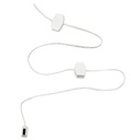 6' USB Power Extension Cord+™ With White Wire and 6 Ports