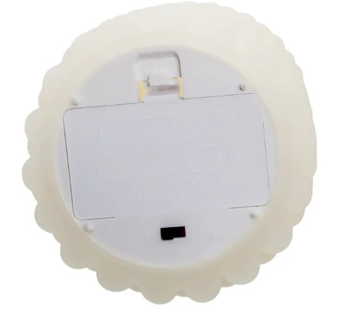 7"LED BUBBLE CANDLE W/ FLICKER FLAME. USES 2 "AA" 