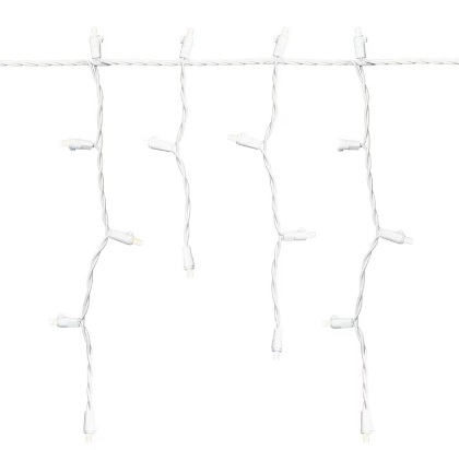 200 COOL WHITE MINI LED ICICLE LIGHTS INDOOR/OUTDOOR