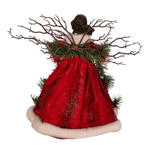 14"FABRIC MACHE ANGEL TREE TOP