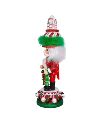 15"HOLLY WOOD RED, WHITE & GREEN CANDY TOWER HAT