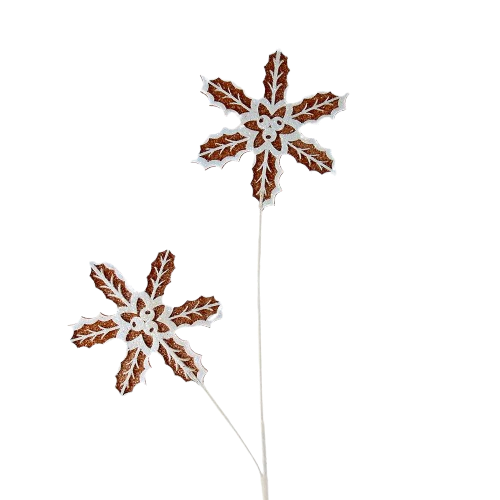 GINGERBREAD SNOWFLAKE PICK