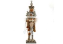 WHITE AND GOLD KING NUTCRACKER
