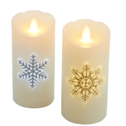 6 BATTERY OPERATED FIBER OPTIC LED SNOWFLAKE / INDIVIDUAL 