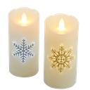 6 BATTERY OPERATED FIBER OPTIC LED SNOWFLAKE / INDIVIDUAL 