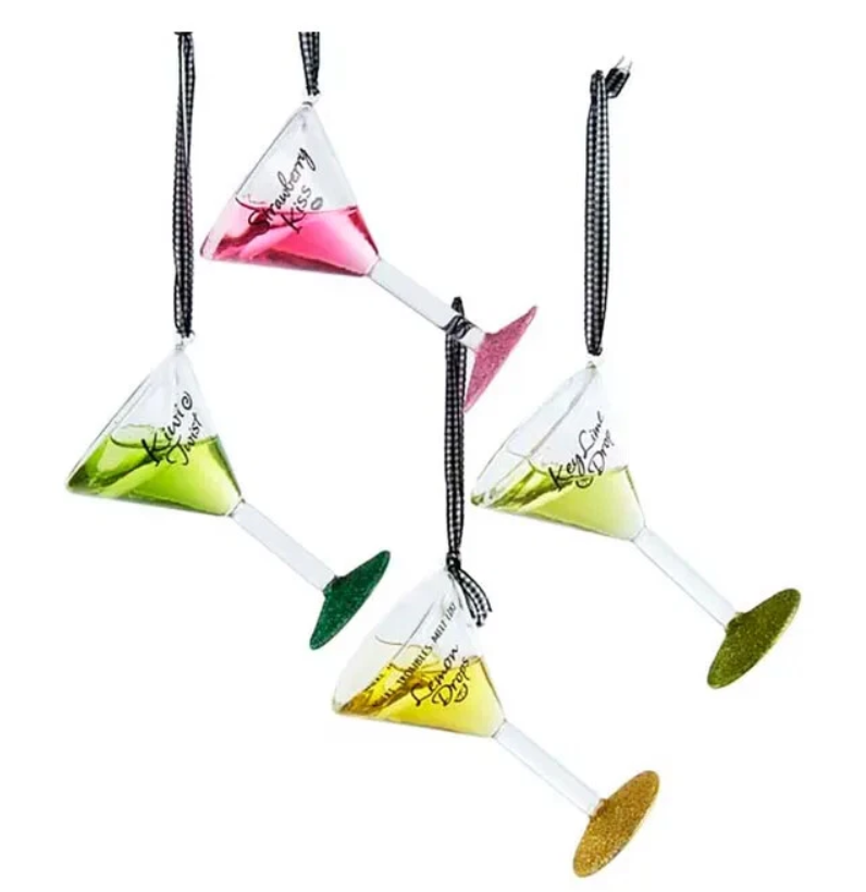 GLASS MARTINI ORNAMENT