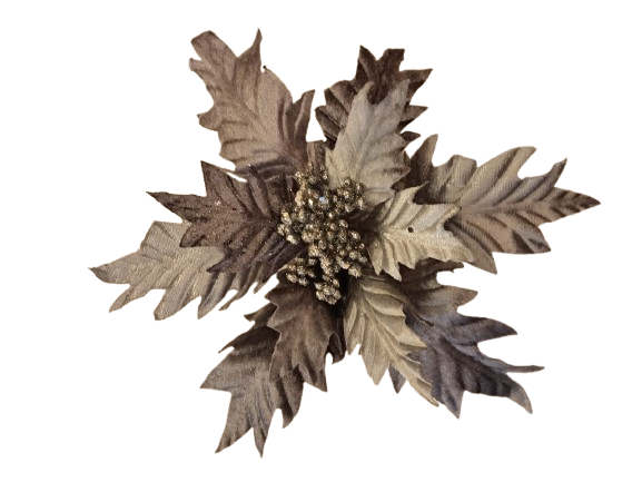 FLOR NAVIDEÑA PLATEADA