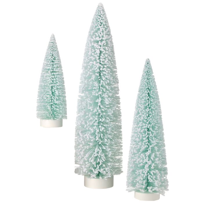 12" SNOW TIP BRISTLE TREE INDIVIDUAL PEQUEÑO - WHT