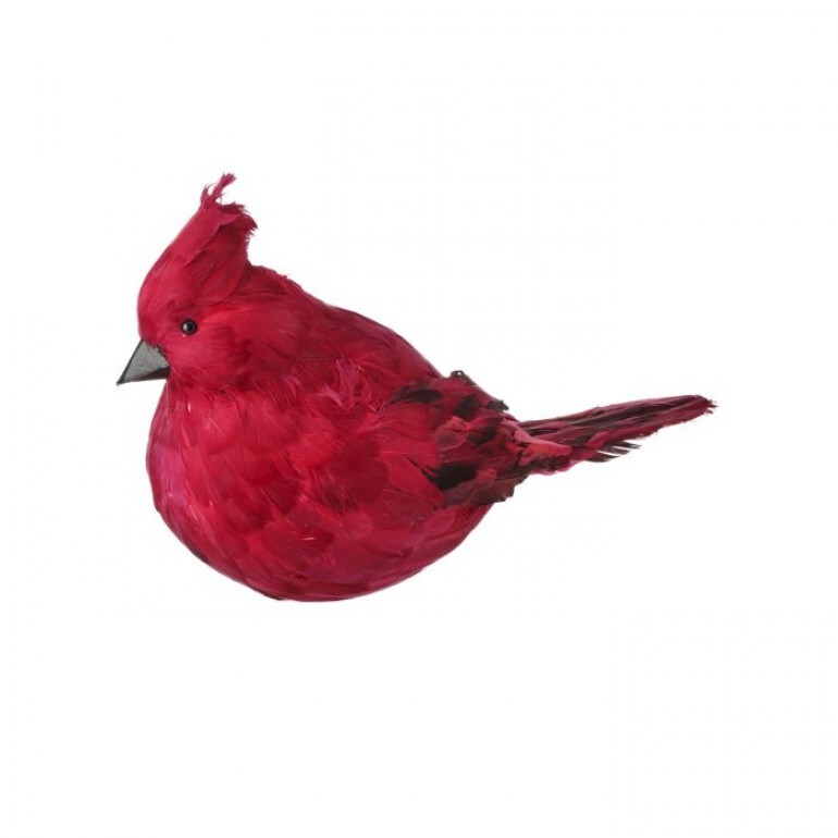 18" RED FEATHER CARDINAL