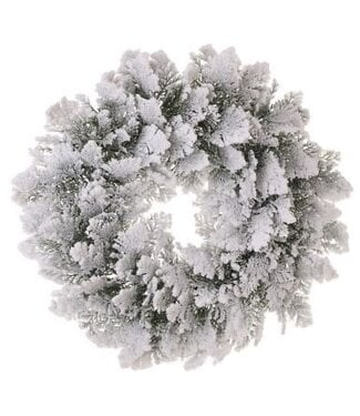 22" SNOWY ACADIA CEDAR WREATH