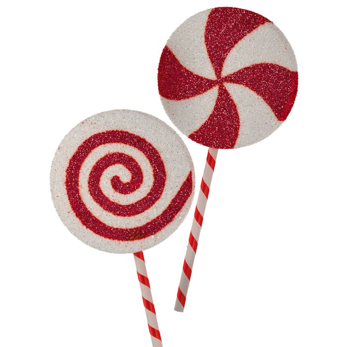 36" TINSEL GLITTER FOAM LOLLIPOP INDIVIDUAL