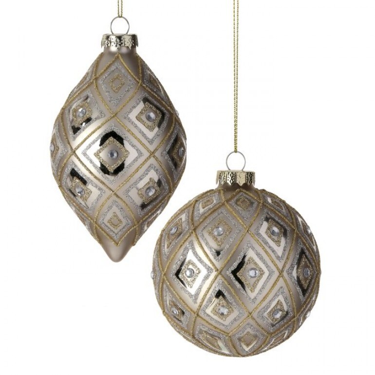 4-5.5" GLS DIAMOND BALL.FINIAL ORNAMENT INDIVIDUAL