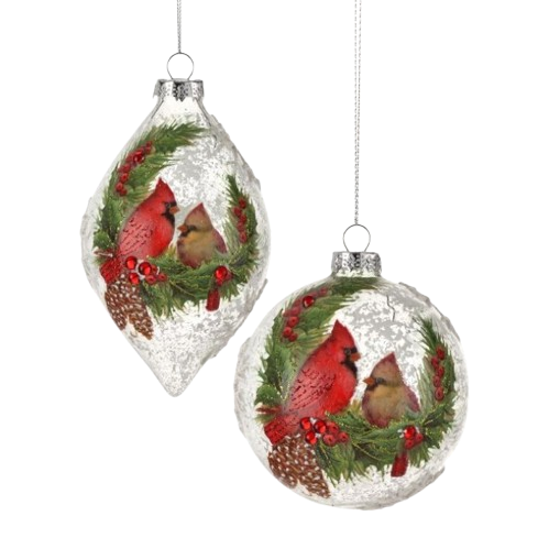 4-5.5" GLS CRDL/PINE BALL/FNL ORNAMENT INDIVIDUAL