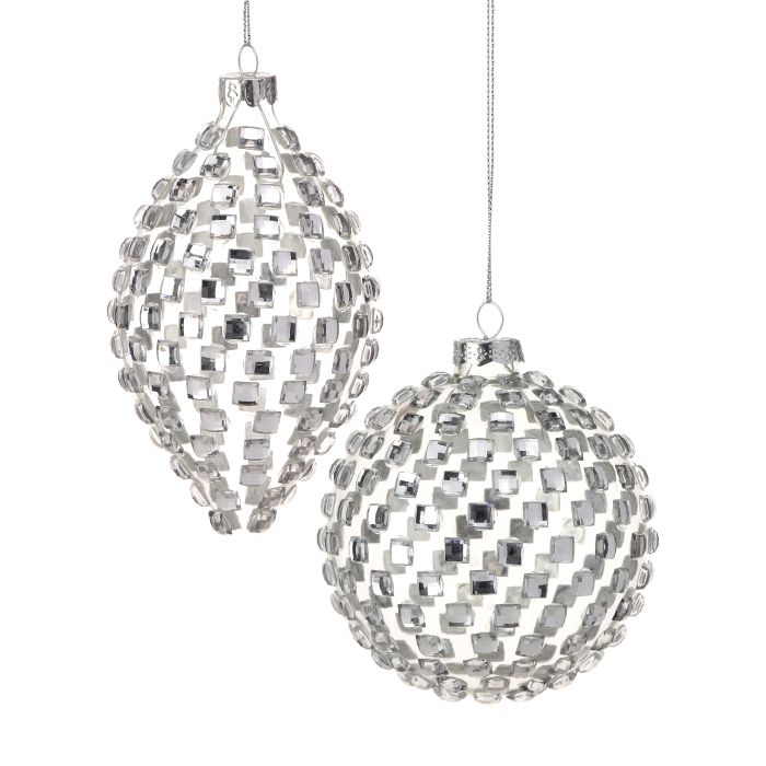 4-5.5" GLS W/JWL BALL/FINIAL ORNAMENT INDIVIDUAL