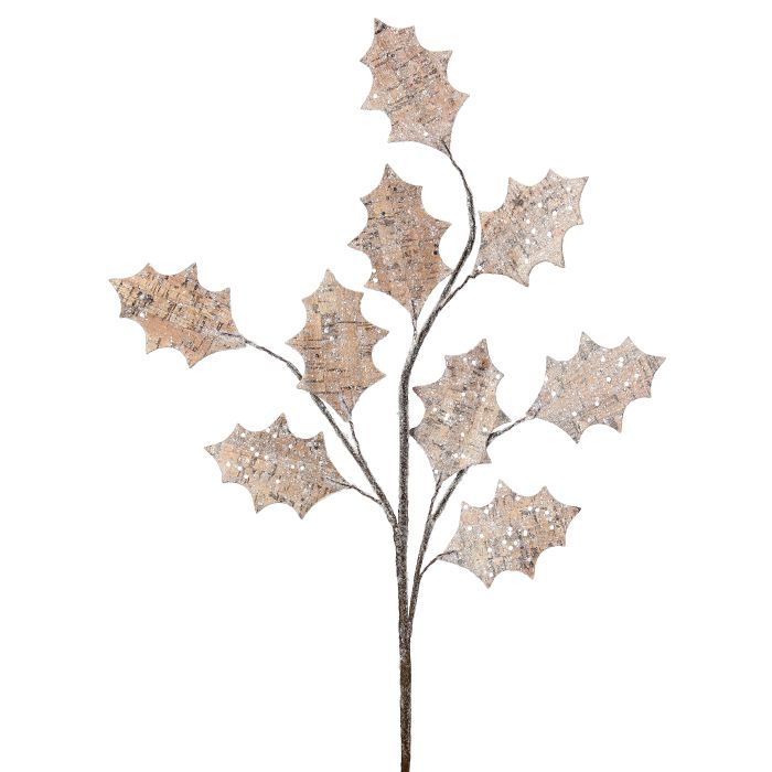 32" WINTER CHALET BIRCH LEAF SPRAY