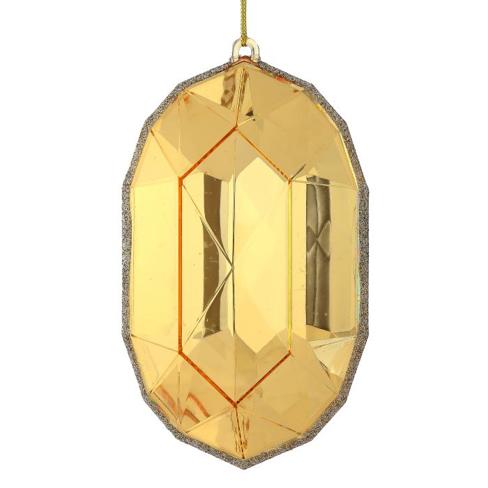6.5" ACRYLIC OVAL PRECIOUS GEM ORNAMENT - CHCB