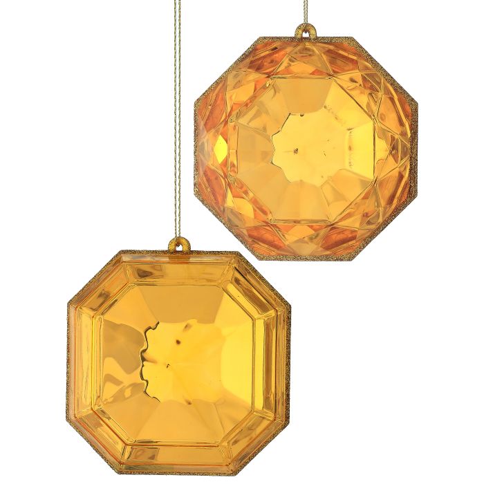 4" ACRYLIC RND/SQR PRECIOUS GEM ORNAMENT INDIVIDUAL