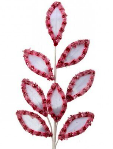 27" CANDY W/SNOWGLITTER SPRAY STEM - WHPK