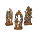 7-8" RESIN NATIVITY PLAQUE STORY SET DE 3