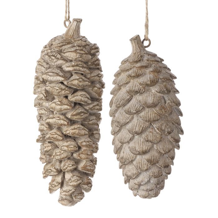 4.5-5.5"RESIN PINECONE ORNAMENT INDIVIDUAL - NABR