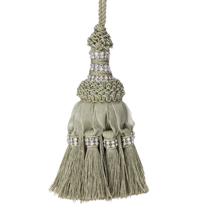 5.5" RIBBON W/JEWEL TASSEL ORNAMENT