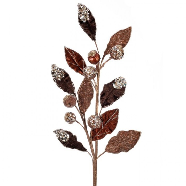 30" VELVET W/JEWEL BERRY SALAL SPRAY - PULV