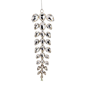 7.5" CRYSTAL JEWELED DROP ORNAMENT